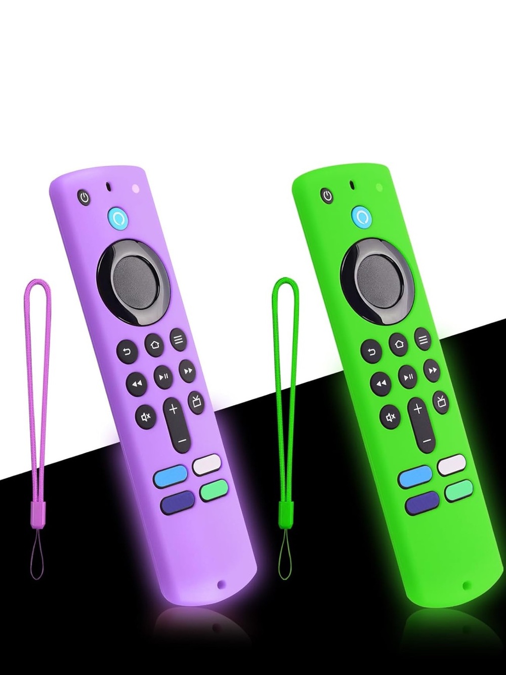 Remote Control Cover with Wrist Strap - Purple & Green